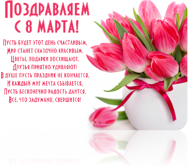 Милые женщины! Поздравляем Вас с 8 Марта! Милые женщины! Поздравляем Вас с 8 Марта!