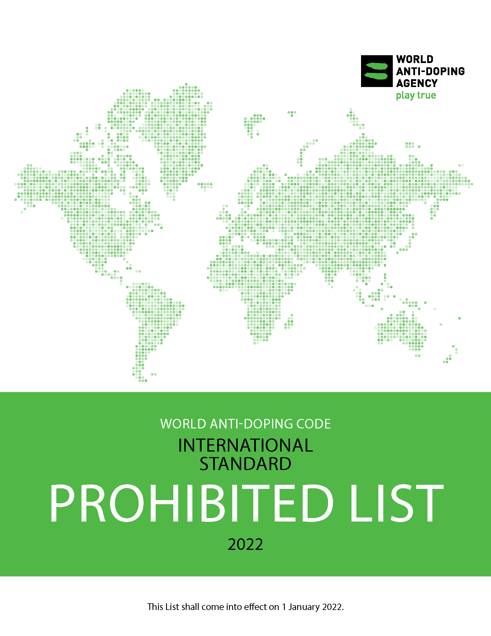  List of Prohibited Substances and Methods
